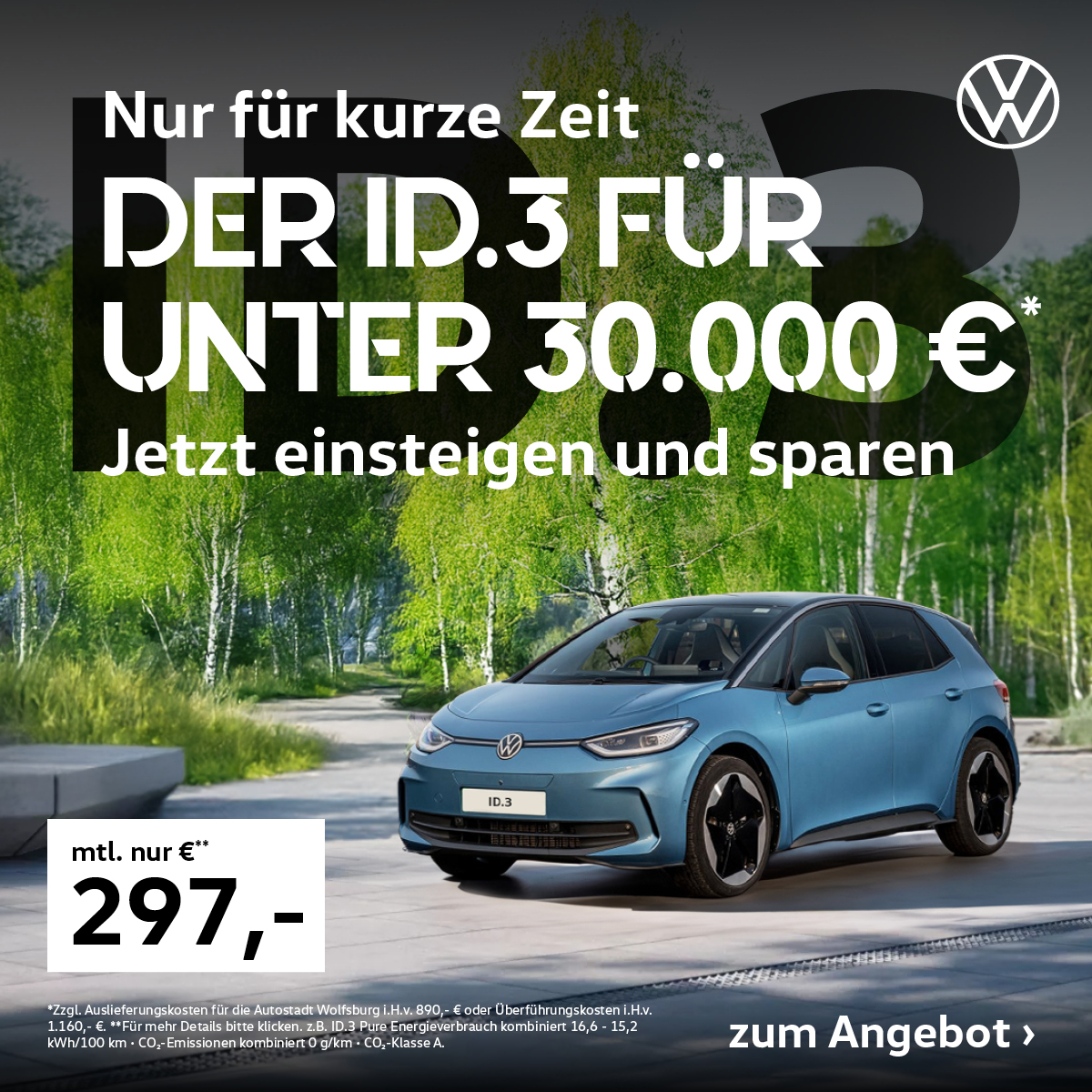 Beitragsbild ID.3 Preissenkung